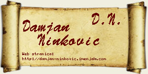 Damjan Ninković vizit kartica